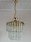 Vintage Italian Glass and Brass Chandelier, 1970s 6