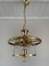 Vintage Italian Glass and Brass Chandelier, 1970s 3
