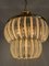Vintage Italian Glass and Brass Chandelier, 1970s, Image 8