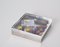 Italian Square Acrylic Glass and Silver Metal Decorative Box, 1970s 4