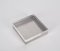 Italian Square Acrylic Glass and Silver Metal Decorative Box, 1970s 6