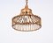 Mid-Century Italian French Riviera Round Bamboo and Rattan Pendant Light, 1960s, Image 4