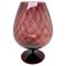 Italienische Vintage Vase aus Rotem Opalglas, 1960er 1