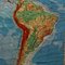 Mapa mural vintage de la parte occidental del mundo América Norte Medio Sur, años 70, Imagen 6