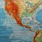 Mapa mural vintage de la parte occidental del mundo América Norte Medio Sur, años 70, Imagen 2