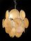 Lámpara de araña italiana vintage de Murano con 24 discos de oro, años 90, Imagen 7