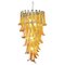 Large Italian Murano Glass Spiral Chandelier with 83 Amber Glass Petals, 1990s, Image 9