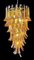Großer Italienischer Spiralförmiger Kronleuchter aus Muranoglas mit 83 Bernsteinfarbenen Glasblättern, 1990er 10