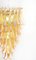 Großer Italienischer Spiralförmiger Kronleuchter aus Muranoglas mit 83 Bernsteinfarbenen Glasblättern, 1990er 3
