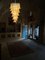 Lámpara de araña italiana grande en espiral de cristal de Murano con 83 pétalos de vidrio ámbar, años 90, Imagen 6