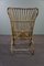 Dutch Patinated Rattan Belse Armchair with High Back, 1950s 4