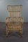 Dutch Patinated Rattan Belse Armchair with High Back, 1950s 2