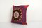 Housse de Coussin Suzani Rouge Ouzbek Vintage, 2010s 2