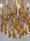 Italian Murano Amber Glass Drop Chandelier, Italy, 1950s 7