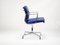 Blue Leather Aluminium Group Soft Pad Ea208 Swivel Office Desk Chair by Charles & Ray Eames for Vitra, 1990s 4