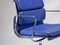 Chaise de Bureau Soft Pad Ea208 en Cuir Bleu et Aluminium par Charles & Ray Eames pour Vitra, 1990s 9