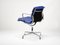 Chaise de Bureau Soft Pad Ea208 en Cuir Bleu et Aluminium par Charles & Ray Eames pour Vitra, 1990s 8