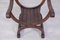 Wooden Savonarola Chair with Carved Armrest,s Late 1800s 5