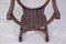 Wooden Savonarola Chair with Carved Armrest,s Late 1800s, Image 5