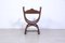 Wooden Savonarola Chair with Carved Armrest,s Late 1800s, Image 2