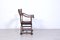 Wooden Savonarola Chair with Carved Armrest,s Late 1800s 3