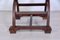 Wooden Savonarola Chair with Carved Armrest,s Late 1800s 10