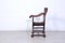 Wooden Savonarola Chair with Carved Armrest,s Late 1800s 4