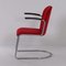 Chaise 413-R Manchester Rouge par Willem Hendrik Gispen pour Gispen, 1950s 6