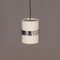 Lámpara colgante cilíndrica blanca con banda pulida de Philips, años 70, Imagen 6
