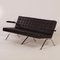 Model 1042 3-Seater Sofa in Black Leather by Artimeta, 1960s 4