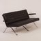 Model 1042 3-Seater Sofa in Black Leather by Artimeta, 1960s 6