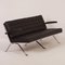 Modell 1042 3-Sitzer Sofa aus schwarzem Leder von Artimeta, 1960er 6