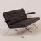 Model 1042 3-Seater Sofa in Black Leather by Artimeta, 1960s 2