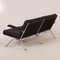 Model 1042 3-Seater Sofa in Black Leather by Artimeta, 1960s 8