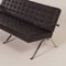 Model 1042 3-Seater Sofa in Black Leather by Artimeta, 1960s 10