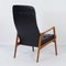 Danish Armchair in Teak and Black Leatherette, 1970s 6