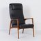 Danish Armchair in Teak and Black Leatherette, 1970s 8