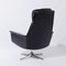 Sedia Swivel Chair in Black Leather attributed to Horst Brüning for Cor, 1960s 5