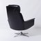 Sedia Swivel Chair in Black Leather attributed to Horst Brüning for Cor, 1960s, Image 6