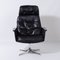 Sedia Swivel Chair in Black Leather attributed to Horst Brüning for Cor, 1960s 2