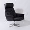 Sedia Swivel Chair in Black Leather attributed to Horst Brüning for Cor, 1960s 8