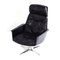 Sedia Swivel Chair in Black Leather attributed to Horst Brüning for Cor, 1960s, Image 1