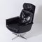 Sedia Swivel Chair in Black Leather attributed to Horst Brüning for Cor, 1960s, Image 3