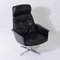 Sedia Swivel Chair in Black Leather attributed to Horst Brüning for Cor, 1960s 9