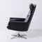 Sedia Swivel Chair in Black Leather attributed to Horst Brüning for Cor, 1960s 4