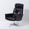 Sedia Swivel Chair in Black Leather attributed to Horst Brüning for Cor, 1960s 10