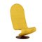 Silla 123 en amarillo de Verner Panton para Fritz Hansen, años 70, Imagen 1