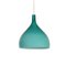 Lámpara colgante de cristal de Murano verde de Paolo Venini para Venini & Co., Italia, años 60, Imagen 1
