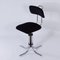 132 Desk Chair in New Black Manchester Rib by Fana Metaal, 1950s, Image 3