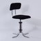 132 Desk Chair in New Black Manchester Rib by Fana Metaal, 1950s, Image 2